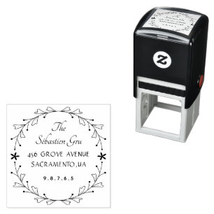 Whimsy Handgetekende Leaves Lijst Zelfinktende Stempel