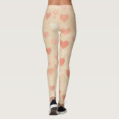 Whimsy Hearts beroemd gemaakt door Pastel Leggings (Achterkant)