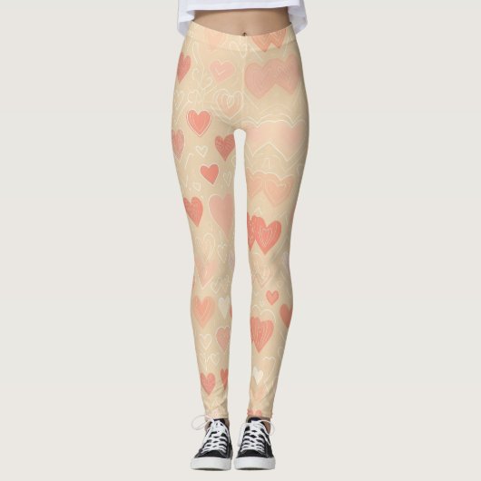 Whimsy Hearts beroemd gemaakt door Pastel Leggings (Voorkant)