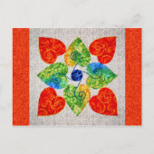 Whimsy Hearts Quilt - Blok #1 Briefkaart (Voorkant)