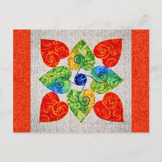 Whimsy Hearts Quilt - Blok #1 Briefkaart (Voorkant)