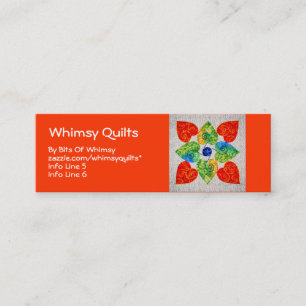 Whimsy Hearts Quilt - Blok #1 Mini Visitekaartje