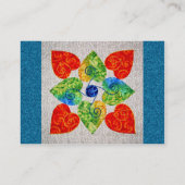Whimsy Hearts Quilt - Blok #1 Visitekaartje (Achterkant)