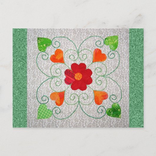 Whimsy Hearts Quilt - Blok #2 Briefkaart (Voorkant)