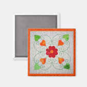 Whimsy Hearts Quilt - Blok #2 Magneet (Voorkant / Achterkant)