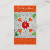 Whimsy Hearts Quilt - Blok #2 Visitekaartje (Achterkant)