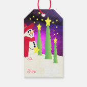 Whimsy helder en kleurrijk cadeaulabel (Achterkant)