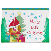 Whimsy Holiday Puppy Dog Groot Cadeauzakje (Voorkant)