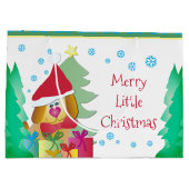 Whimsy Holiday Puppy Dog Groot Cadeauzakje (Achterkant)