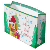 Whimsy Holiday Puppy Dog Groot Cadeauzakje (Achterkant Gekanteld)