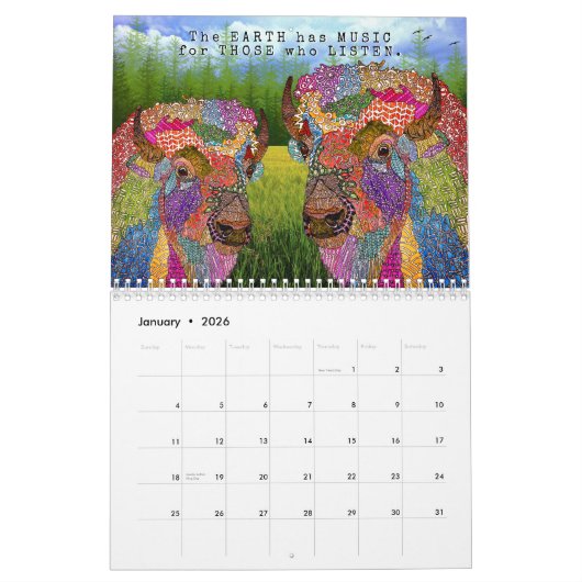 Whimsy honden, katten, dieren, vogels en meer 2024 kalender (Jan 2026)