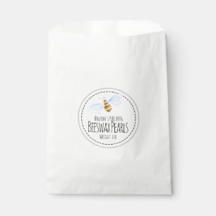 Whimsy honey bee art bijenwas parells product bag bedankzakje