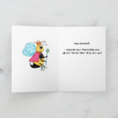 Whimsy Honey Bee Friendship Kaart (Binnen)