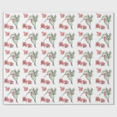 Whimsy Hummingbird (white) Wrapping Paper Cadeaupapier (Vlak)