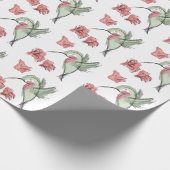 Whimsy Hummingbird (white) Wrapping Paper Cadeaupapier (Hoek)