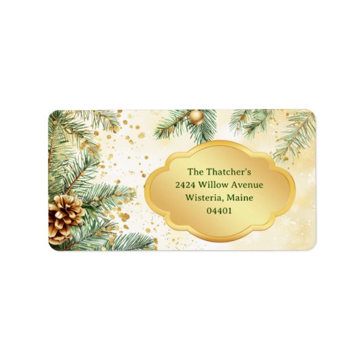Whimsy in Christmas Garlands Retouradres Labels (Voorkant)