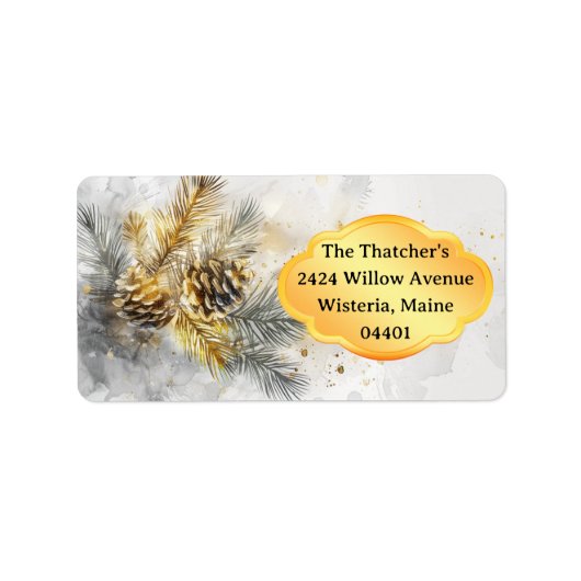 Whimsy in Christmas Garlands Retouradres Labels (Voorkant)