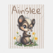 Whimsy in de wilde bloemen fleece deken (Voorkant)