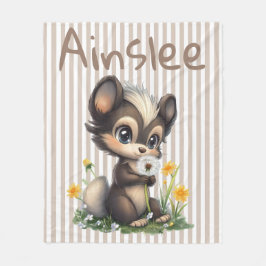 Whimsy in de wilde bloemen fleece deken