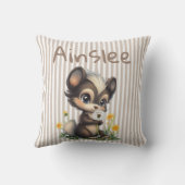 Whimsy in de wilde bloemen kussen (Achterkant)