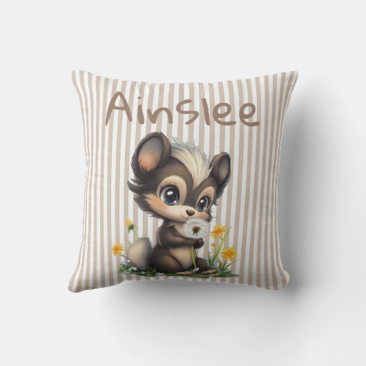 Whimsy in de wilde bloemen kussen (Achterkant)