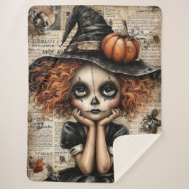 Whimsy in Mourning: De pompoenogen Reverie Sherpa Deken