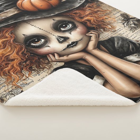 Whimsy in Mourning: De pompoenogen Reverie Sherpa Deken (3/4)