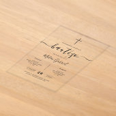 Whimsy Kalligrafie Uitnodiging Voor Doopplechtighe (Laagn)