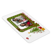 Whimsy kerstbomen, Bird, Stripes Photo Magnet Magneet (Rechterzijde)