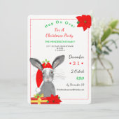 Whimsy kerstkonbit Woodland Animal Invite Kaart (Staand voorkant)