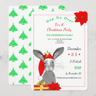 Whimsy kerstkonbit Woodland Animal Invite Kaart
