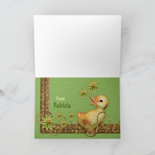 Whimsy kip collage CC0847 Happy Easter Feestdagen Kaart (Binnen)