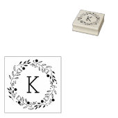 Whimsy krans Monogram Rubber Stamp Rubberstempel (Gestempeld)