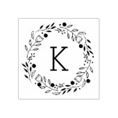 Whimsy krans Monogram Rubber Stamp Rubberstempel (Afrduk)