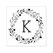 Whimsy krans monogram zelf-inkt stempel (Design)