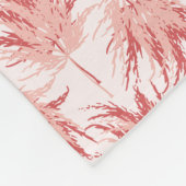 Whimsy Leaf Red Pink Fleece Deken (Hoek)