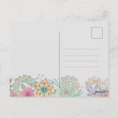 Whimsy Lente Bloesems en Groen Moederdag Briefkaart (Achterkant)