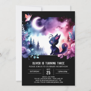 Whimsy Little Cat Verjaardag Kaart