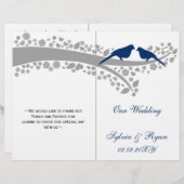 whimsy marineblauw lovevogels vouwen Weddenschap (Voorkant / Achterkant)