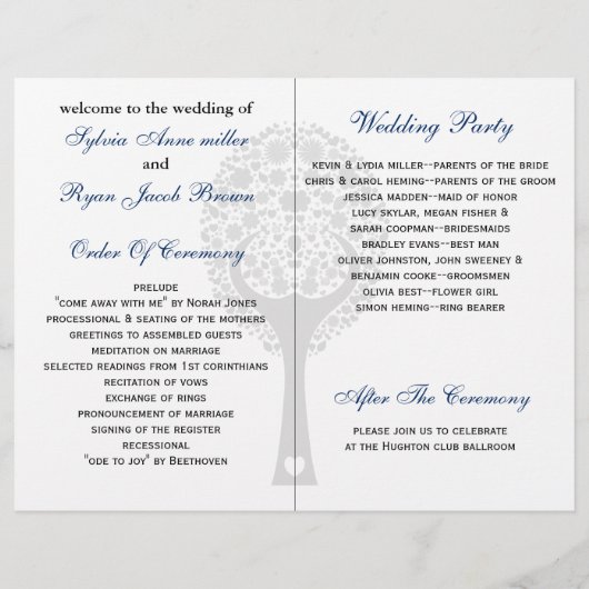 whimsy marineblauw lovevogels vouwen Weddenschap (Achterkant)