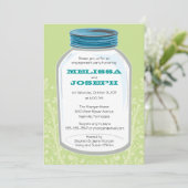 Whimsy Mason Jar Engagement Party Kaart (Staand voorkant)