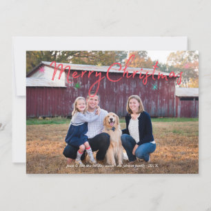 Whimsy Merry Christmas Modern Stars Vakantiefoto Feestdagenkaart
