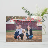 Whimsy Merry Everything Modern Stars Vakantiefoto Feestdagenkaart (Staand voorkant)