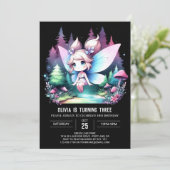 Whimsy Modern Fairy Verjaardag Kaart (Staand voorkant)