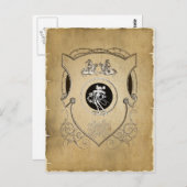 Whimsy Mouse knight shield Briefkaart (Voorkant / Achterkant)