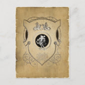  Whimsy Mouse knight shield Briefkaart (Voorkant)