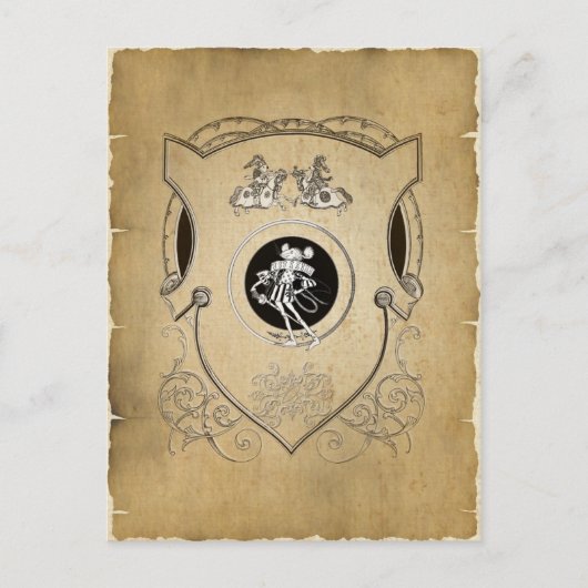 Whimsy Mouse knight shield Briefkaart (Voorkant)