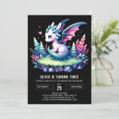 Whimsy Natuur Dragon Verjaardag Kaart (Staand voorkant)