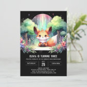 Whimsy Natuur Fox Verjaardag digitaal Kaart (Staand voorkant)