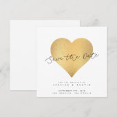 Whimsy Nep Uitnodigingskaart Hart Save The Date (Voorkant / Achterkant)